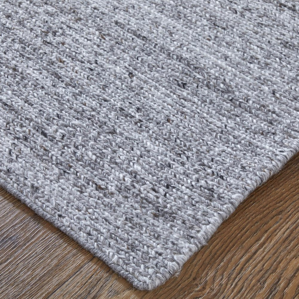 9' X 13' Gray And Ivory Handmade Indoor Outdoor Area Rug  Warm Home View