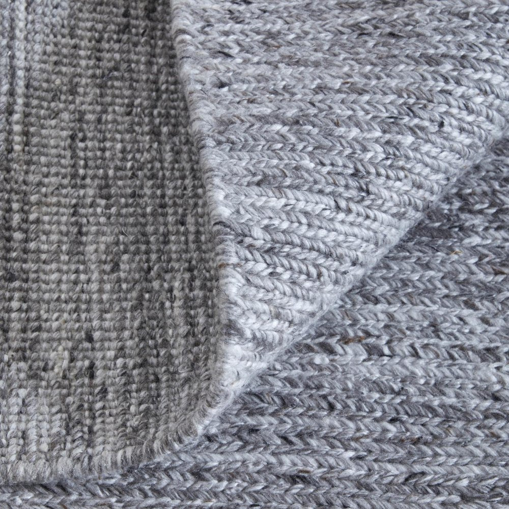 9' X 13' Gray And Ivory Handmade Indoor Outdoor Area Rug  Warm Home View