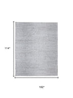 9' X 13' Silver Handmade Indoor Outdoor Area Rug  Warm Home View