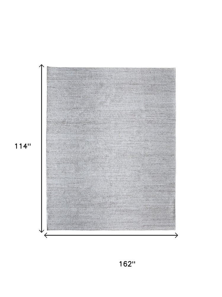 9' X 13' Silver Handmade Indoor Outdoor Area Rug  Warm Home View