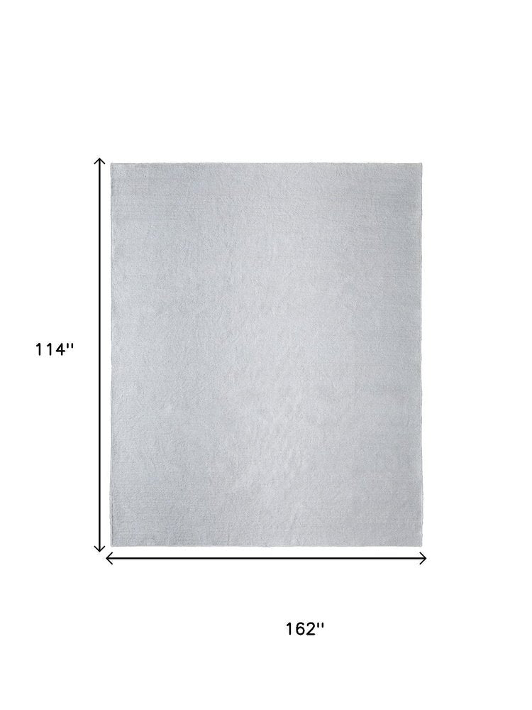 9' X 13' White Handmade Indoor Outdoor Area Rug  Warm Home View