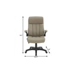 Taupe Adjustable Height Swivel Rolling Executive Office Chair  Warm Home View