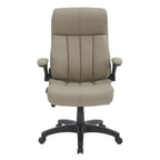 Taupe Adjustable Height Swivel Rolling Executive Office Chair  Warm Home View