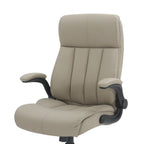 Taupe Adjustable Height Swivel Rolling Executive Office Chair  Warm Home View