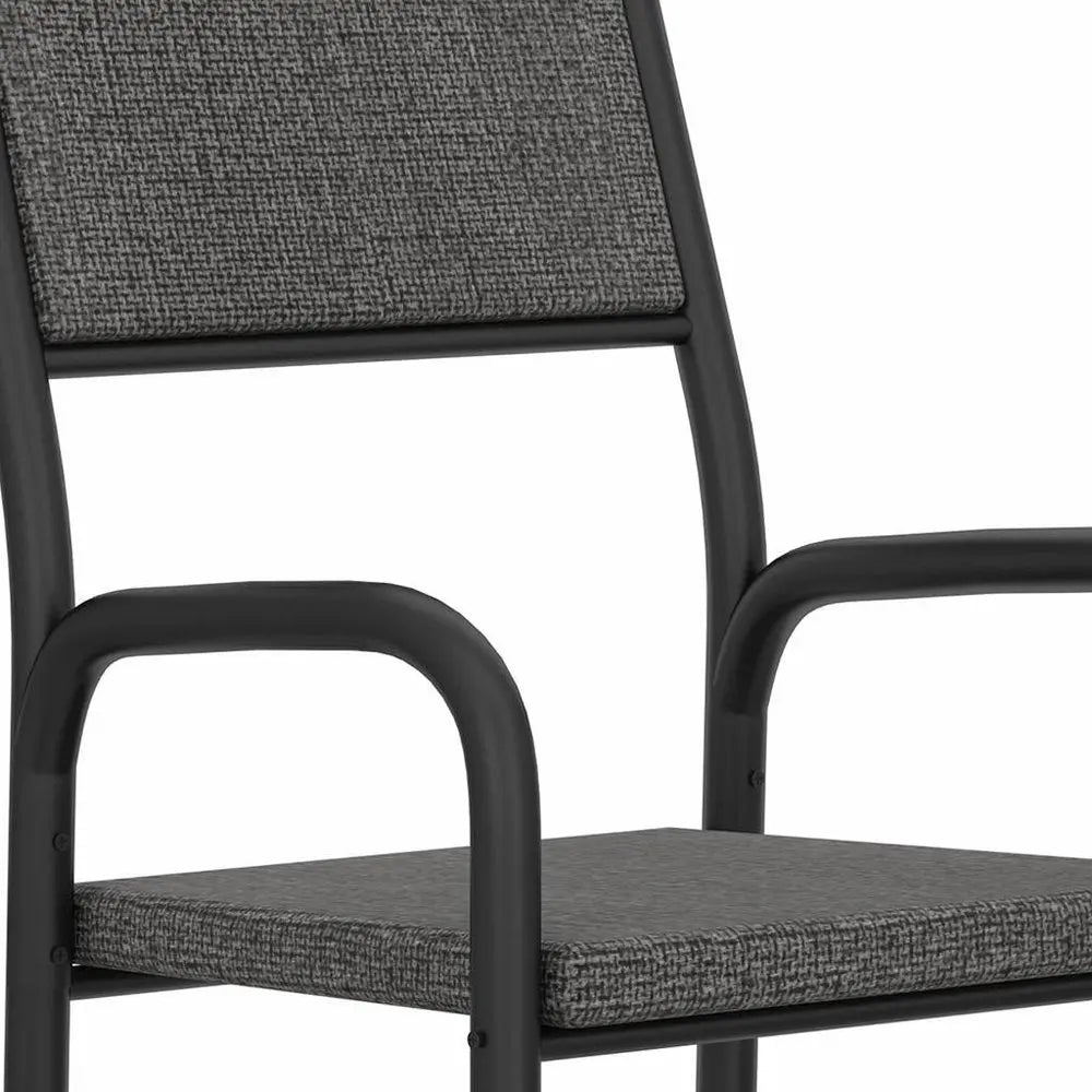 Modern Smoky Black Task Chair Black Steel 1 Piece  Warm Home View