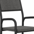 Modern Smoky Black Task Chair Black Steel 1 Piece  Warm Home View