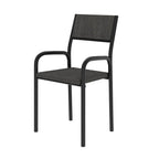 Modern Smoky Black Task Chair Black Steel 1 Piece  Warm Home View