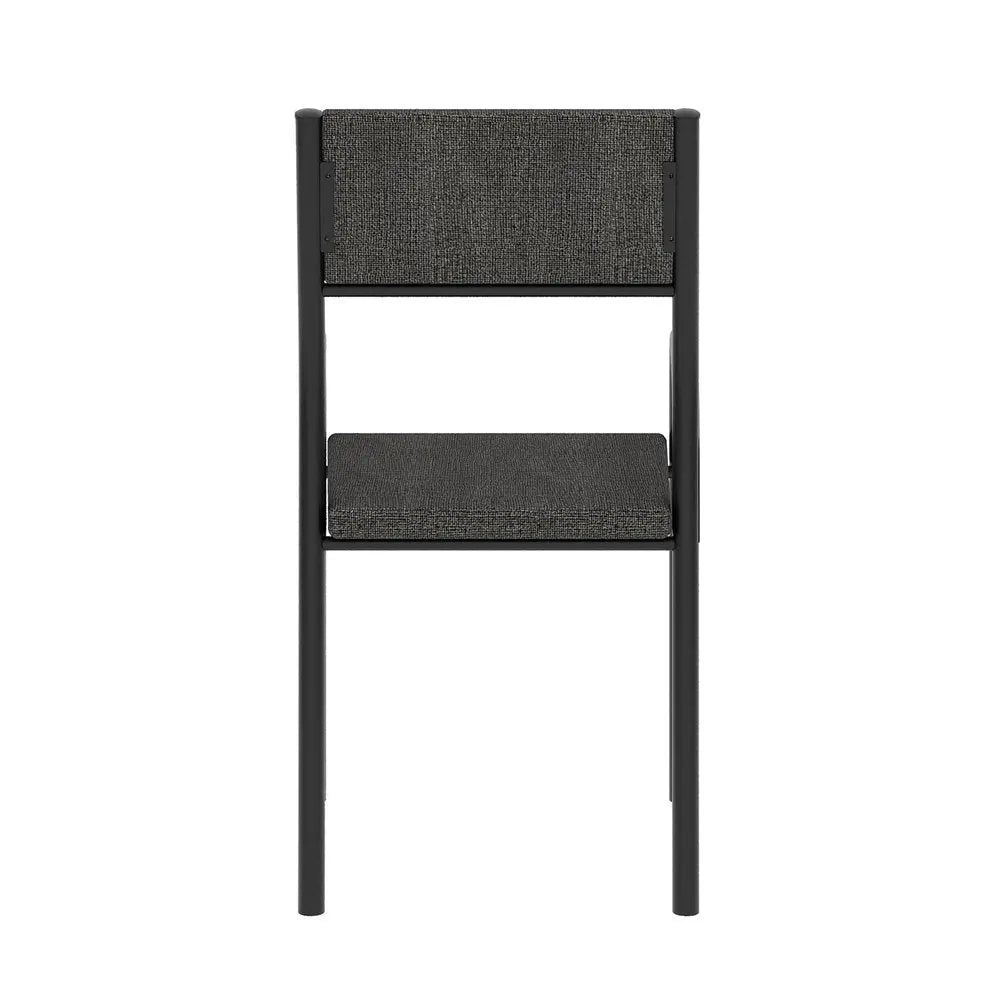 Modern Smoky Black Task Chair Black Steel 1 Piece  Warm Home View