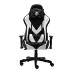 White and Black Adjustable Height Swivel Rolling Gaming Chair  Warm Home View