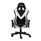 White and Black Adjustable Height Swivel Rolling Gaming Chair  Warm Home View