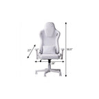 White Adjustable Height Swivel Rolling Gaming Chair  Warm Home View