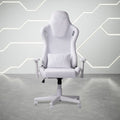 White Adjustable Height Swivel Rolling Gaming Chair  Warm Home View