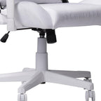 White Adjustable Height Swivel Rolling Gaming Chair  Warm Home View