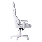 White Adjustable Height Swivel Rolling Gaming Chair  Warm Home View
