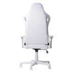 White Adjustable Height Swivel Rolling Gaming Chair  Warm Home View