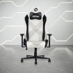 White and Black Adjustable Height Swivel Rolling Gaming Chair  Warm Home View