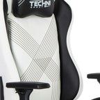 White and Black Adjustable Height Swivel Rolling Gaming Chair  Warm Home View