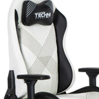 White and Black Adjustable Height Swivel Rolling Gaming Chair  Warm Home View