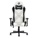 White and Black Adjustable Height Swivel Rolling Gaming Chair  Warm Home View