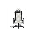 White and Black Adjustable Height Swivel Rolling Gaming Chair  Warm Home View