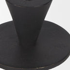 Set of Two Black Metal Floor Taper Candlesticks  Warm Home View