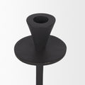 Set of Two Black Metal Floor Taper Candlesticks  Warm Home View