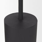 Set of Two Black Metal Floor Taper Candlesticks  Warm Home View