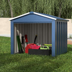 Compact Metal Outdoor Storage Lockers - Galvanized Steel, 1-Piece  Warm Home View
