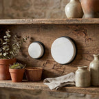 Set of Two White Marble Sphere Decorative Wall Sculpture  Warm Home View