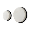 Set of Two White Marble Sphere Decorative Wall Sculpture  Warm Home View