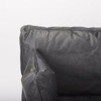 Set of 11 33" Black Leather Arm Chair And Toss Pillow  Warm Home View
