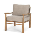 Set of Eight 30" Gray and Brown Fabric and Solid Wood Arm Chair  Warm Home View