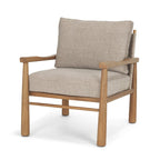 Set of Eight 30" Gray and Brown Fabric and Solid Wood Arm Chair  Warm Home View