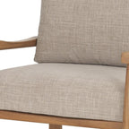 Set of Eight 30" Gray and Brown Fabric and Solid Wood Arm Chair  Warm Home View