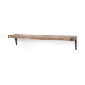 58" Brown Solid Wood Wall Mounted Accent Shelf  Warm Home View