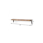 58" Brown Solid Wood Wall Mounted Accent Shelf  Warm Home View