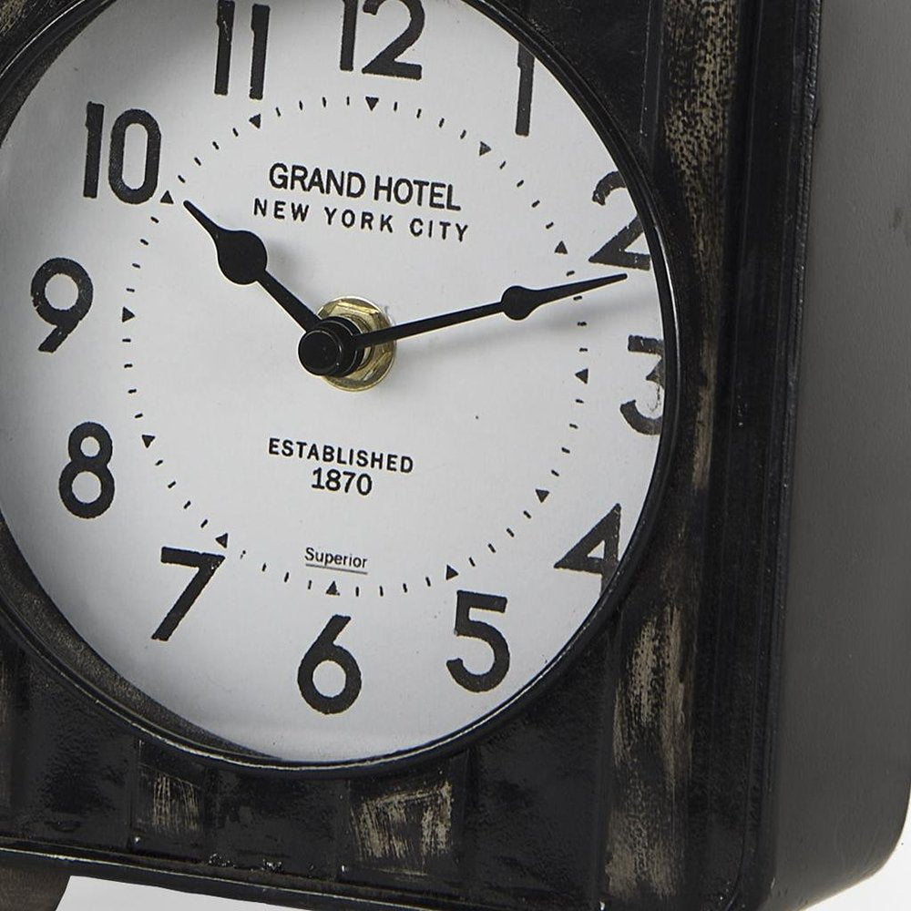 6" Black Metal Analog Round Wall Clock  Warm Home View