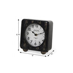 6" Black Metal Analog Round Wall Clock  Warm Home View