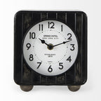 6" Black Metal Analog Round Wall Clock  Warm Home View