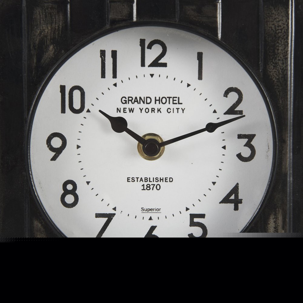 6" Black Metal Analog Round Wall Clock  Warm Home View