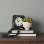 6" Black Metal Analog Round Wall Clock  Warm Home View