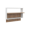 Set Of Three White Wood Wall Mounted Floating Shelf  Warm Home View