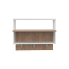 Set Of Three White Wood Wall Mounted Floating Shelf  Warm Home View
