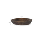 Set of Two Brown Solid Wood Round Centerpiece Bowl  Warm Home View