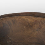 Set of Two Brown Solid Wood Round Centerpiece Bowl  Warm Home View