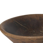 Set of Two Brown Solid Wood Round Centerpiece Bowl  Warm Home View