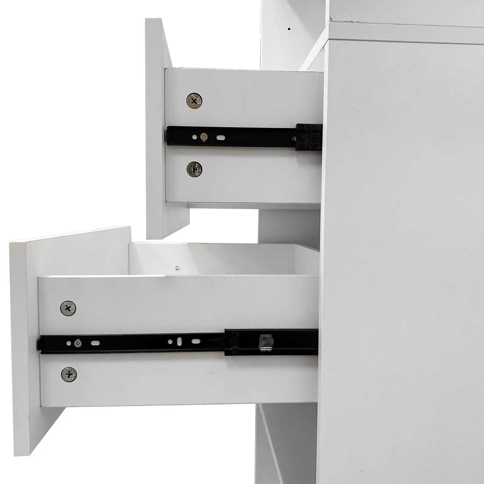 C1 Modular Wooden Closet Organizer System with 2 Drawers 3 Shelves Wall Mount Shelving for Walk in Closet Bedroom Organization Built in Clothes Storage White 23.62''W x 16.04''D x 31.49''H  Warm Home View