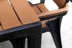 Plastic Square Outdoor Dining Table, Black, 1-Piece  Warm Home View