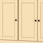 72" Yellow Solid Wood 8 Two Drawer Pantry Or Storage Closet  Warm Home View