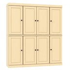 72" Yellow Solid Wood 8 Two Drawer Pantry Or Storage Closet  Warm Home View